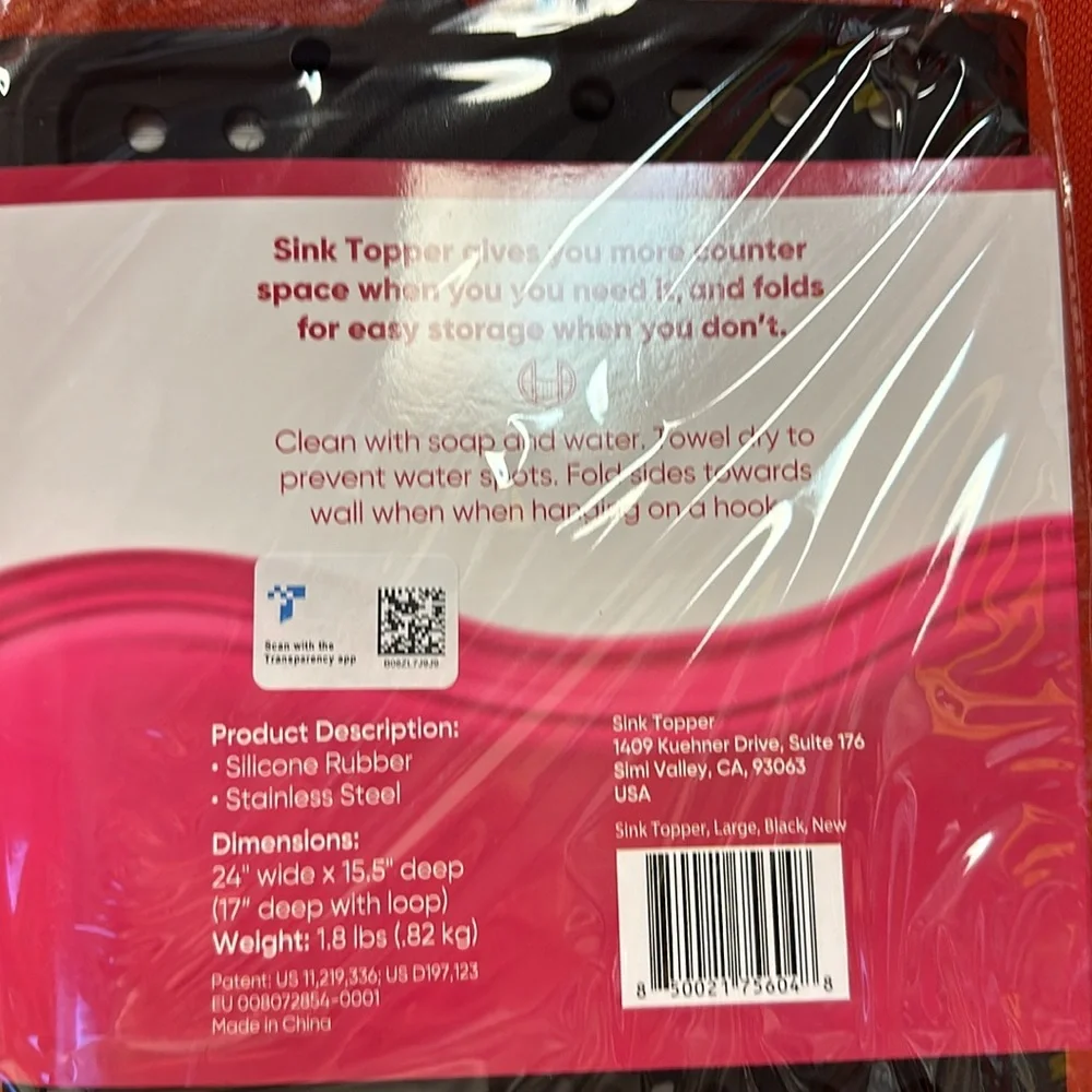 Sink topper silicone rubber